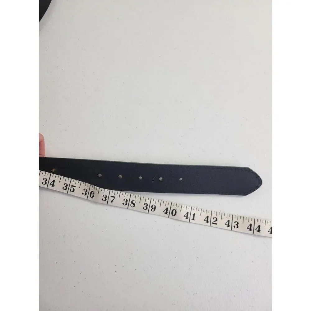 Casual‎ Belt Black Leather Classic Formal Work Career Women's Size Medium